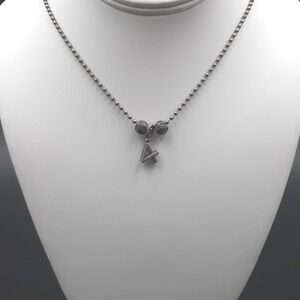 Soccer Ball & Number 4 Necklace, Sports‎ Charm Jewelry, Gunmetal Chain